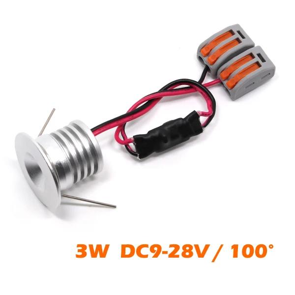 LED ̴  LED ĳ  , Ƽ , ƾƿ 23mm, LED Ʈ Ʈ, DC12 V, 24V, Ʈ  12 , 3W